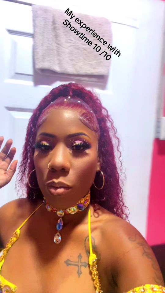 Sameerah Osborne-Pope in her Showtime costume, captioned “My experience with Showtime 10/10”
